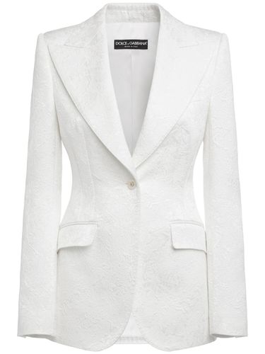 Veste En Coton Mélangé À Boutonnage Simple - DOLCE & GABBANA - Modalova