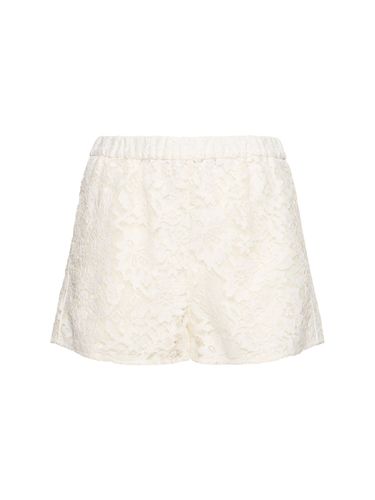 Short En Dentelle De Coton Mélangé Floral - GUCCI - Modalova