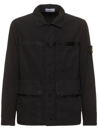 Veste En Lin Et Nylon - STONE ISLAND - Modalova