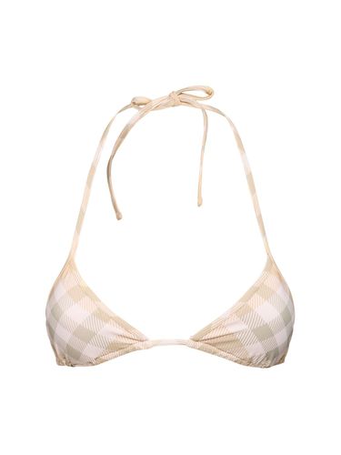 Haut De Bikini Triangle En Lycra À Carreaux - BURBERRY - Modalova