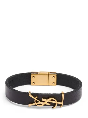 Bracelet En Cuir Ysl - SAINT LAURENT - Modalova