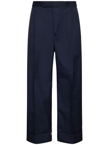 Pantalon En Coton Mélangé - THOM BROWNE - Modalova