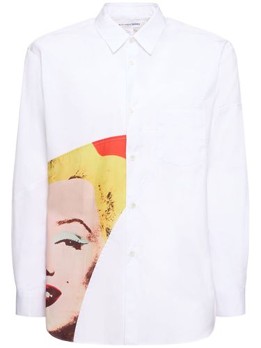 Chemise En Popeline De Coton Imprimé Andy Warhol - COMME DES GARÇONS SHIRT - Modalova