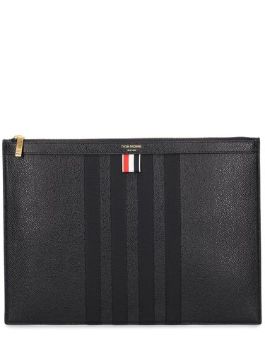 Porte-documents Moyen En Cuir - THOM BROWNE - Modalova