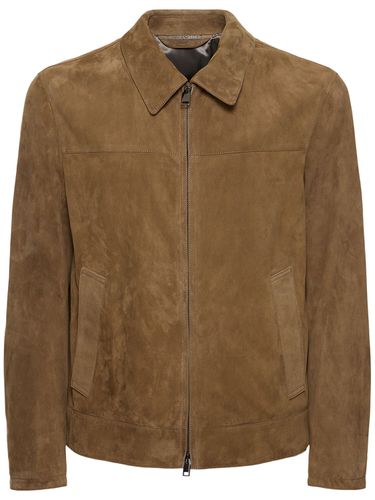 Veste Zippée En Daim - BRIONI - Modalova