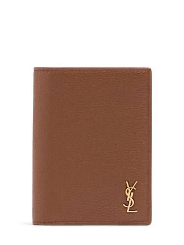 Portefeuille En Cuir À Logo - SAINT LAURENT - Modalova