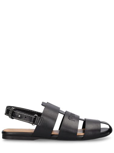 Sandales Plates En Cuir 10 Mm - JW ANDERSON - Modalova