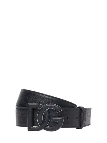 Ceinture En Cuir Avec Boucle 40 Mm - DOLCE & GABBANA - Modalova