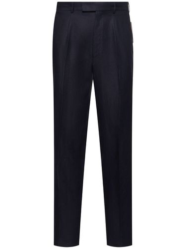 Pantalon À Un Plis Oasi Lino - ZEGNA - Modalova