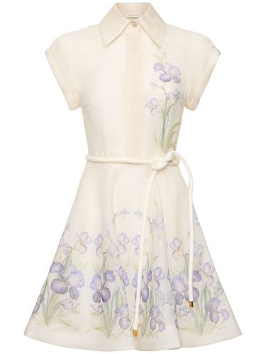 Robe Courte En Lin Et Soie & Ceinture Natura - ZIMMERMANN - Modalova