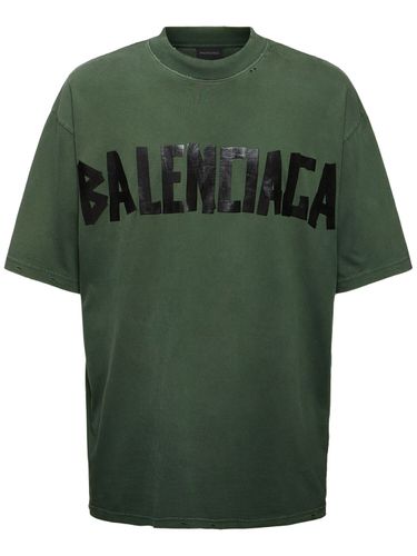 T-shirt En Coton Vintageà Logo - BALENCIAGA - Modalova