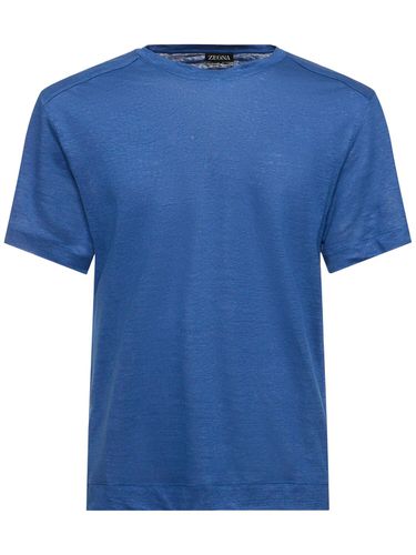 T-shirt En Jersey De Lin Pur - ZEGNA - Modalova