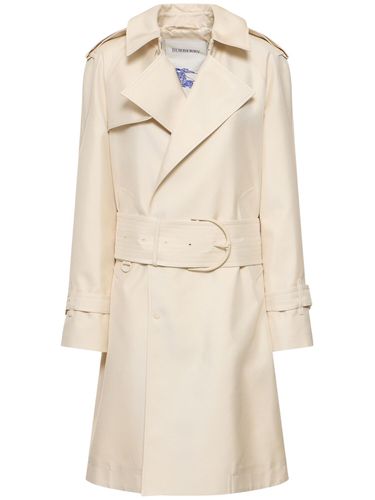 Trench En Gabardine À Double Boutonnage & Ceinture - BURBERRY - Modalova