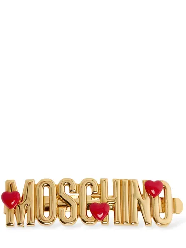 Barrette À Cheveux En Métal À Logo - MOSCHINO - Modalova