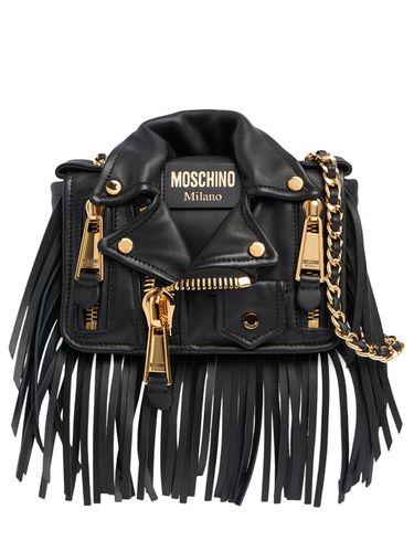 Sac Porté Épaule En Nappa À Franges Biker - MOSCHINO - Modalova