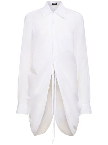 Chemise Longue En Voile De Coton Drapé Gabi - ANN DEMEULEMEESTER - Modalova