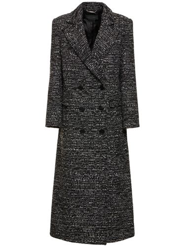 Manteau Long En Tweed De Laine À Double Boutonnage - ALBERTA FERRETTI - Modalova