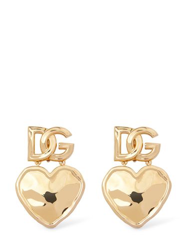 Pendants D'oreilles Cœurs Et À Logo Dg - DOLCE & GABBANA - Modalova