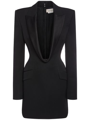 Robe Courte En Grain De Poudre - ALEXANDER MCQUEEN - Modalova