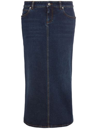 Jupe Midi En Denim - ALEXANDER MCQUEEN - Modalova