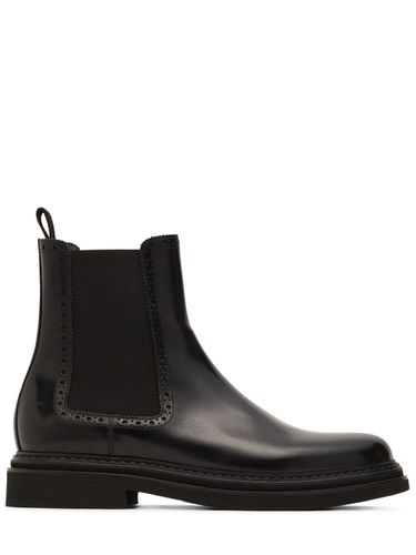 Bottines Chelsea En Cuir Brossé - DOLCE & GABBANA - Modalova