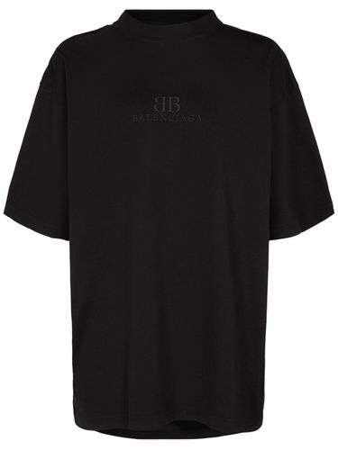 T-shirt Medium Fit En Jersey D'aspect Usé - BALENCIAGA - Modalova