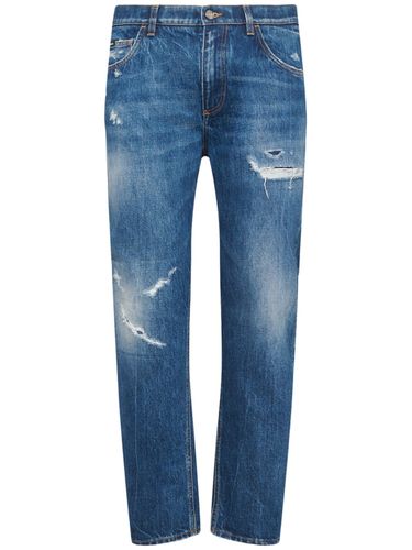 Jean En Denim Usé À Cinq Poches - DOLCE & GABBANA - Modalova