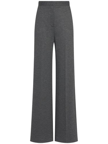 Pantalon En Jacquard De Laine Mélangée Angora - MAX MARA - Modalova