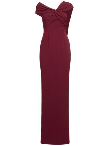 Robe Longue Asymétrique En Cady Léger - ROLAND MOURET - Modalova