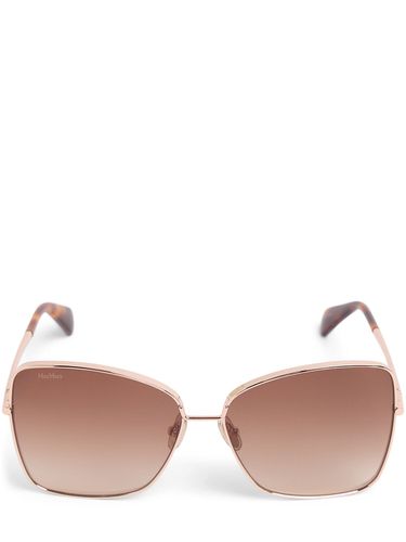 Lunettes De Soleil Carrées En Métal Menton - MAX MARA - Modalova