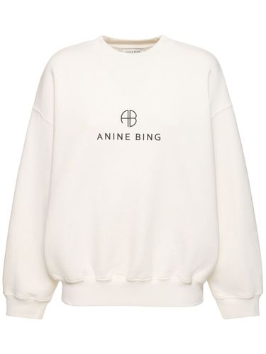 Sweat-shirt En Coton Mélangé À Monogramme Jaci - ANINE BING - Modalova