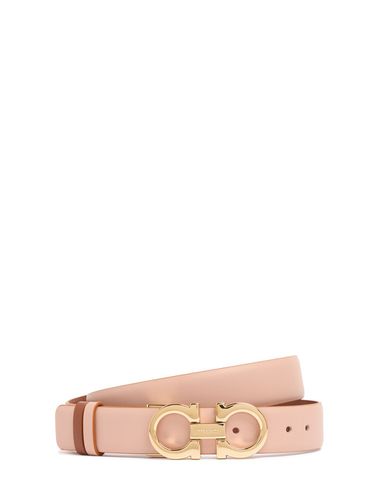 Ceinture Réversible En Cuir Gancini 2,5 Cm - FERRAGAMO - Modalova