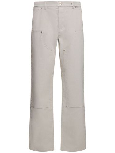 Pantalon Droit En Coton Mélangé - FERRAGAMO - Modalova