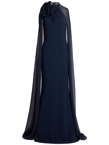 Robe Longue En Soie Mélangée - ELIE SAAB - Modalova