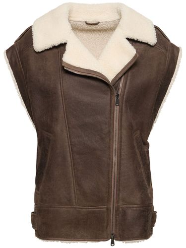 Gilet En Shearling - BRUNELLO CUCINELLI - Modalova