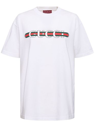 T-shirt En Jersey De Coton Ancora G Loved - GUCCI - Modalova