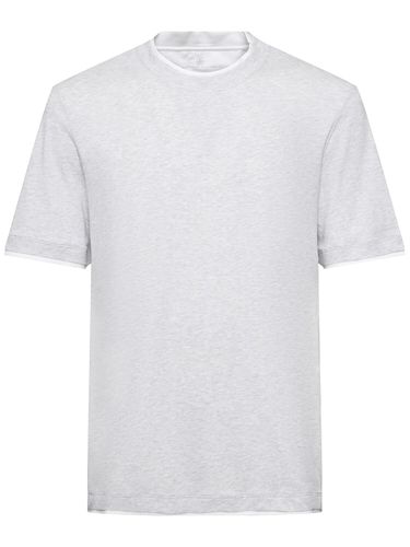 T-shirt En Jersey De Coton - BRUNELLO CUCINELLI - Modalova