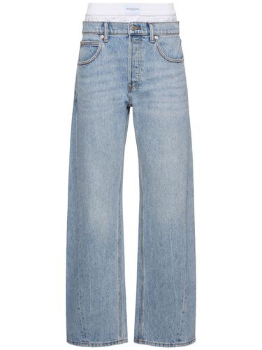 Jean Balloon En Denim De Coton Taille Haute - ALEXANDER WANG - Modalova