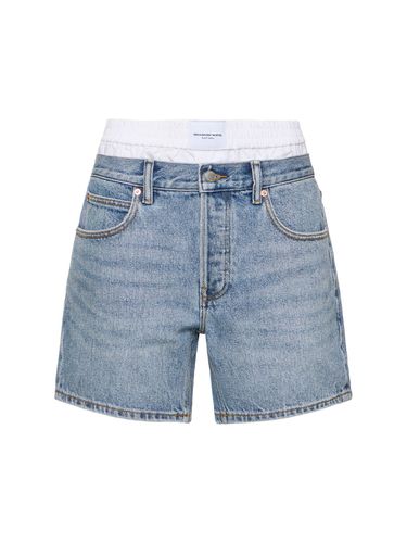 Short Loose En Denim De Coton - ALEXANDER WANG - Modalova