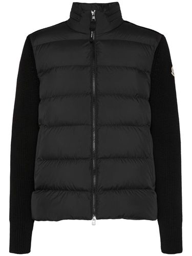 Cardigan En Laine Vierge - MONCLER - Modalova