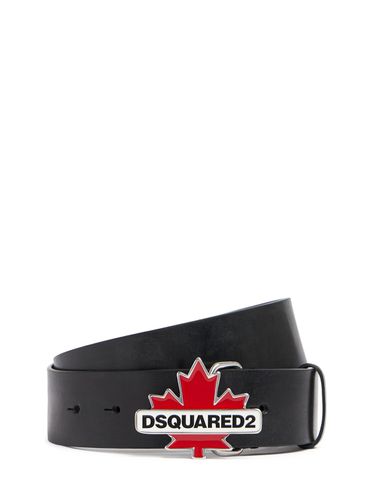 Ceinture En Cuir À Logo - DSQUARED2 - Modalova