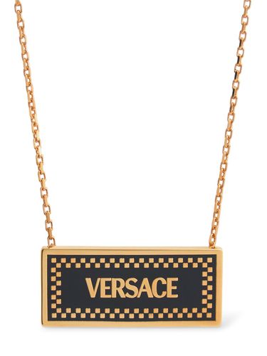 Collier En Métal À Logo Émaillé - VERSACE - Modalova