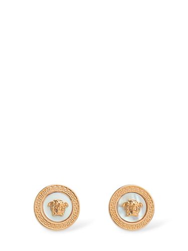 Boucles D'oreilles En Nacre Medusa - VERSACE - Modalova