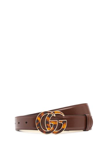 Ceinture En Cuir Gg Marmont 30 Mm - GUCCI - Modalova