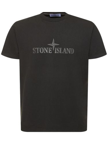 T-shirt À Manches Courtes En Coton - STONE ISLAND - Modalova