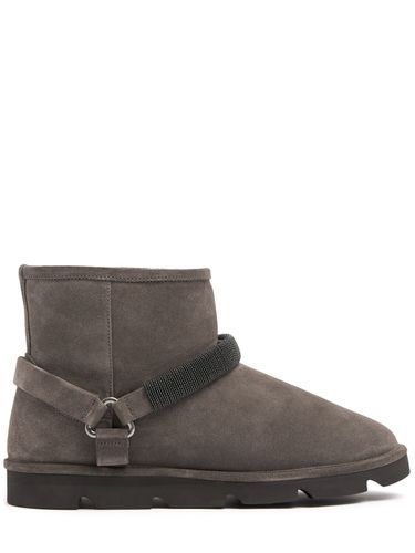 Bottines En Daim Et Shearling 20 Mm - BRUNELLO CUCINELLI - Modalova