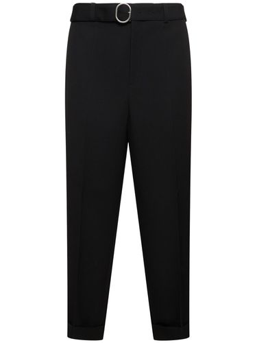 Pantalon Court Relaxed Fit En Gabardine De Laine - JIL SANDER - Modalova