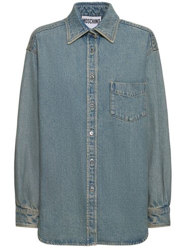 Chemise En Denim De Coton - MOSCHINO - Modalova