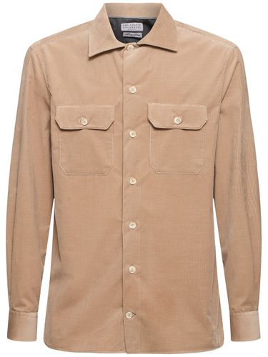 Chemise En Coton Côtelé - BRUNELLO CUCINELLI - Modalova