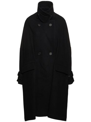 Manteau Long En Laine Mélangée Melton - YOHJI YAMAMOTO - Modalova